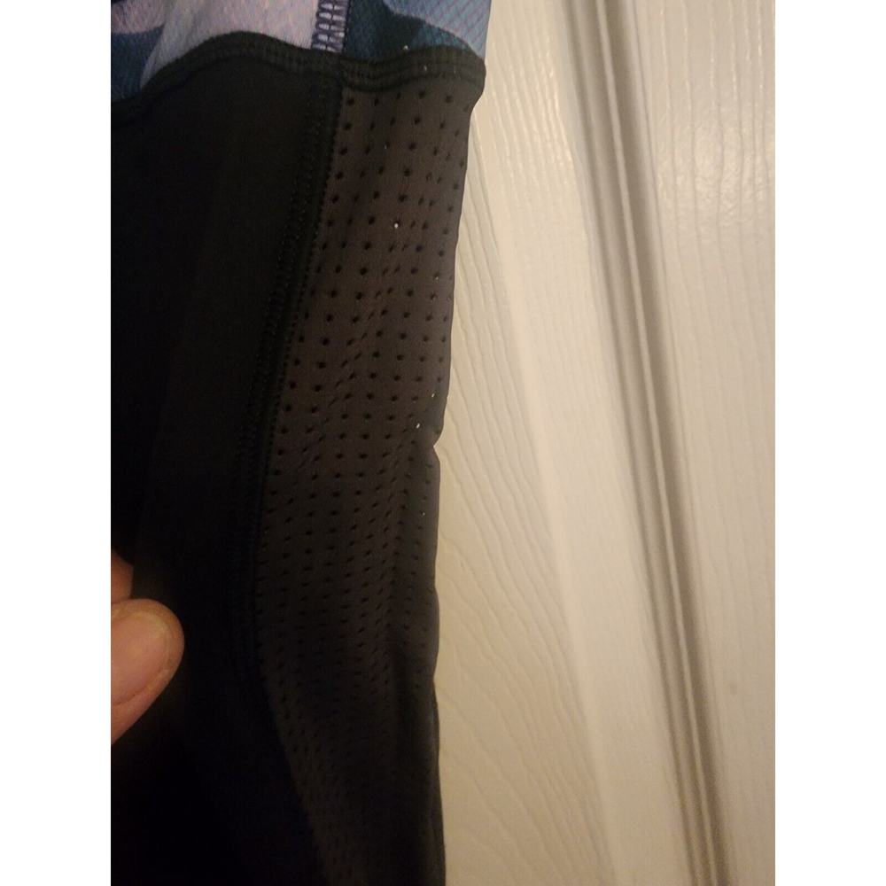 Lululemon Womens Criss Cross Mesh Leggings Sz 4 Black Yoga Activewear - Picture 3 of 7